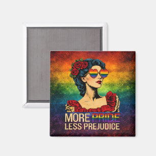 More Pride Less Prejudice Pride Month LGBTQ Magnet