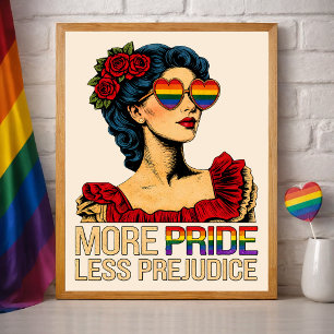 More Pride Less Prejudice Pride Month LGBTQ Poster