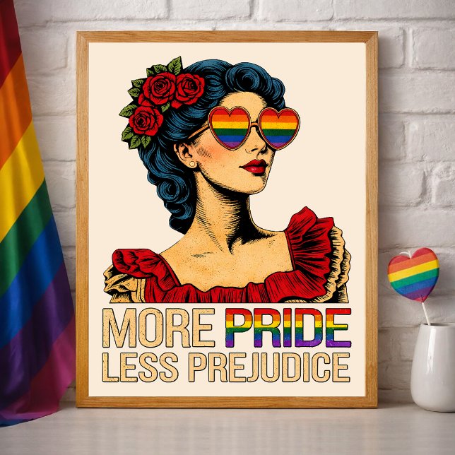 More Pride Less Prejudice Pride Month LGBTQ Poster (Creator Uploaded)