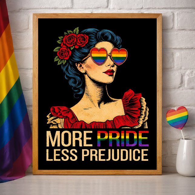 More Pride Less Prejudice Pride Month LGBTQ Poster (Creator Uploaded)