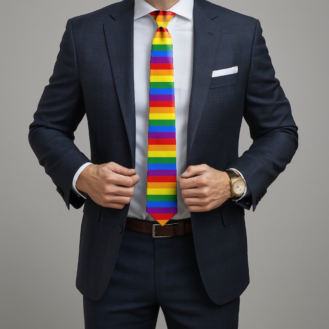 More Pride Less Prejudice Pride Month LGBTQ Tie (Creator Uploaded)