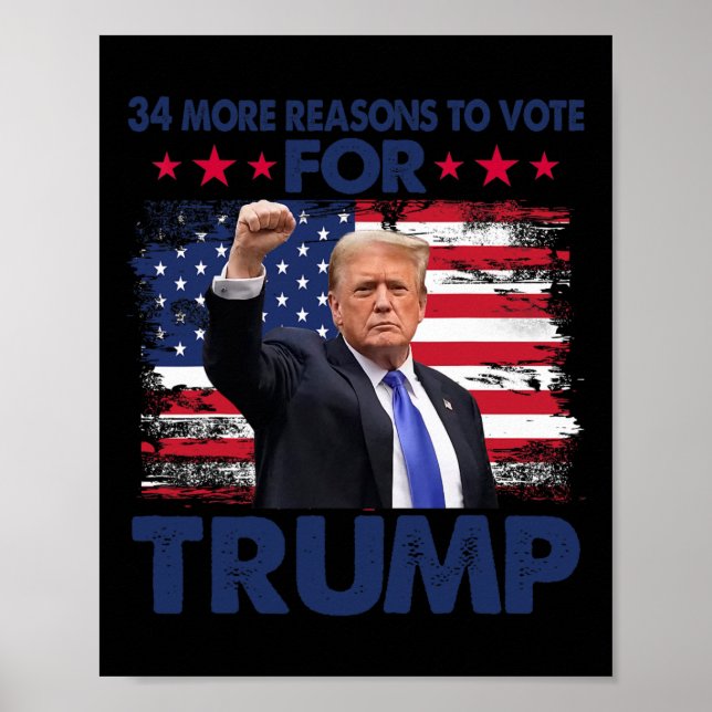  More Reasons To Vote For Trump Convicted Felon Tr Poster (Front)