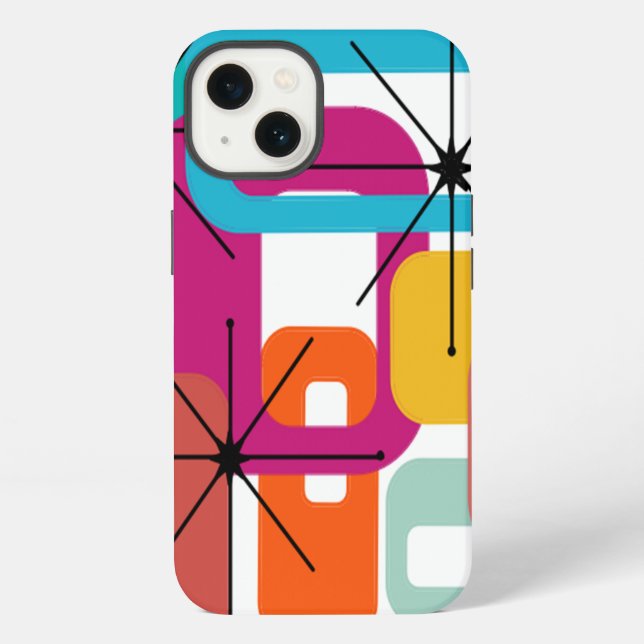 More Rectangles and Starbursts iPhone Case (Back)