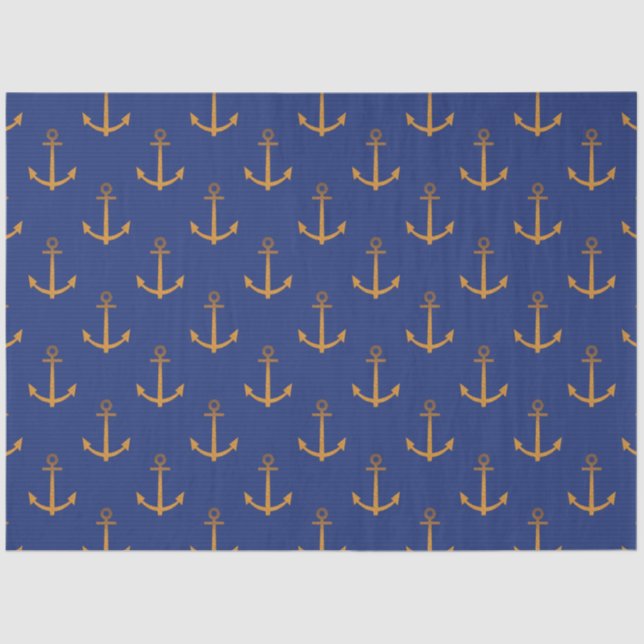 More Red and Navy Nautical Series Design 7 Tissue Paper (Front)