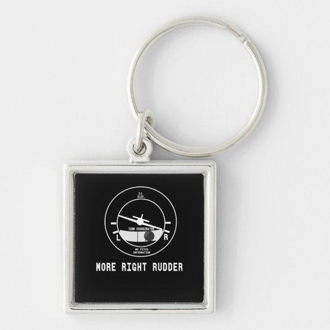 More Right Rudder Cfi Flight Instructor Pilot Gift Keychain (Front)