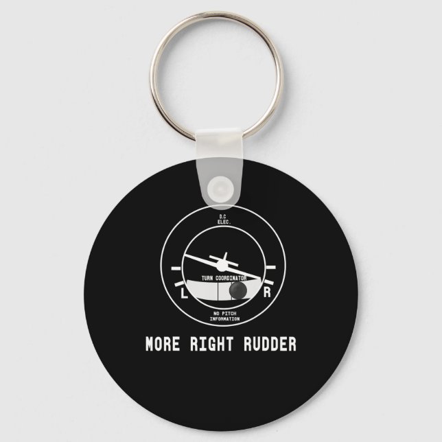 More Right Rudder Cfi Flight Instructor Pilot Gift Keychain (Front)