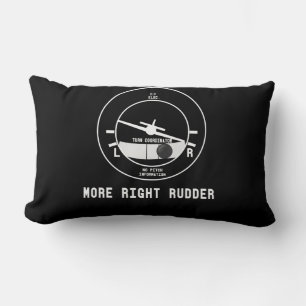 More Right Rudder Cfi Flight Instructor Pilot Gift Lumbar Pillow