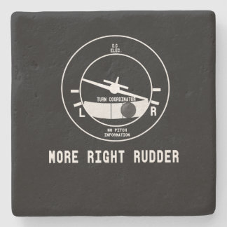More Right Rudder Cfi Flight Instructor Pilot Gift Stone Coaster