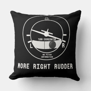 More Right Rudder Cfi Flight Instructor Pilot Gift Throw Pillow