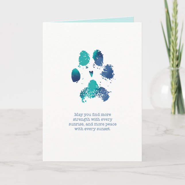 More Strength Teal And Blue Card (Front)