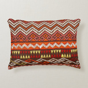 More than 100 years old colourful thai handcraft p accent pillow
