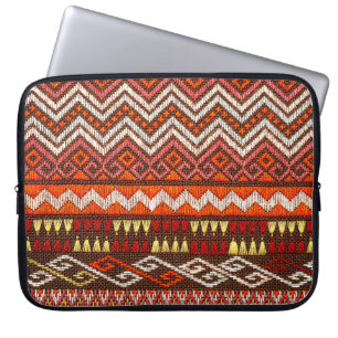 More than 100 years old colourful thai handcraft p laptop sleeve