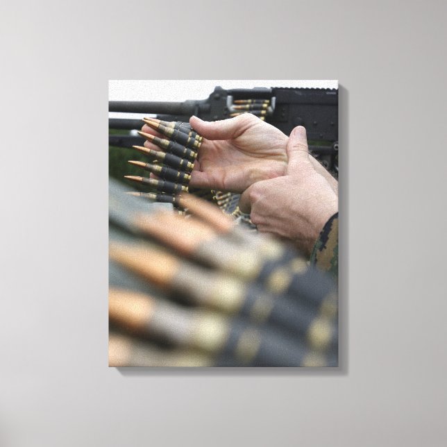 More than 3,000 rounds were fired from M-240G Canvas Print (Front)