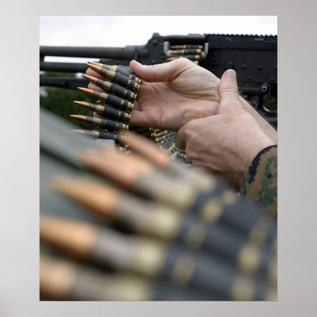 More than 3,000 rounds were fired from M-240G Poster (Front)
