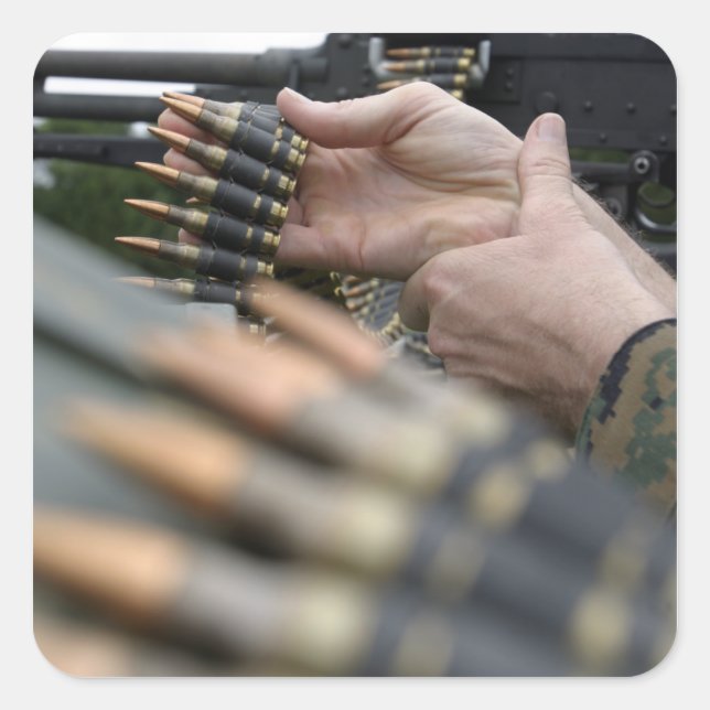 More than 3,000 rounds were fired from M-240G Square Sticker (Front)