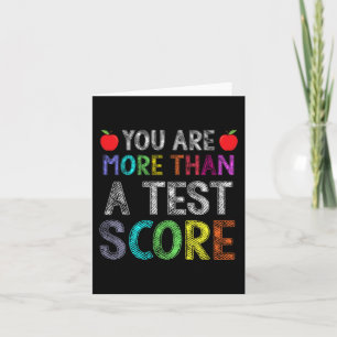More Than A Test Score Costume Testing Day Gift  Card