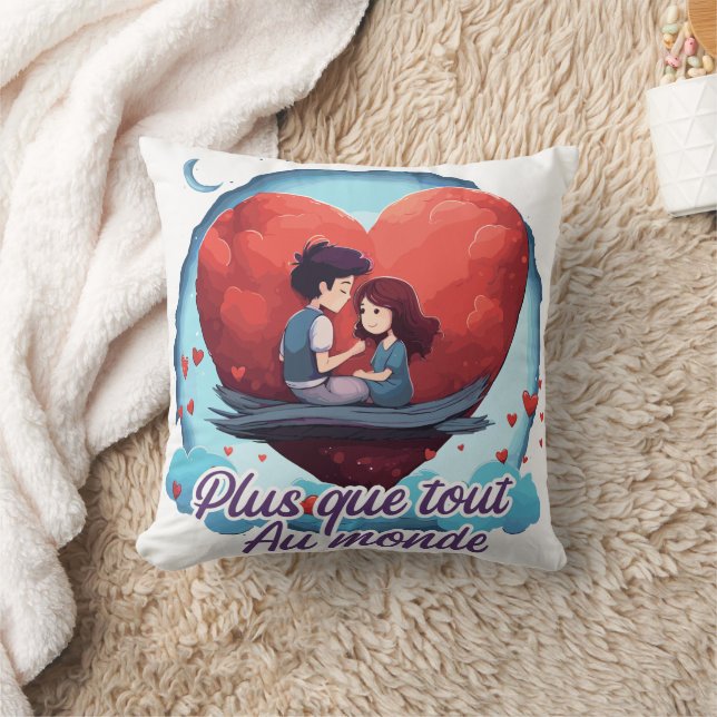 More than anything in the world throw pillow (Blanket)