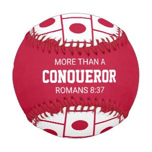 MORE THAN CONQUEROR Custom Patriotic JAPAN Flag Baseball