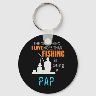 More Than Love Fishing Pap Special Grandpa Keychain