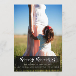 More The Merrier Baby Holiday Announcement Photo