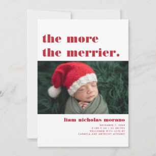 More The Merrier   Christmas Birth Announcement