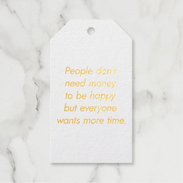 More Time Foil Gift Tag (Front)