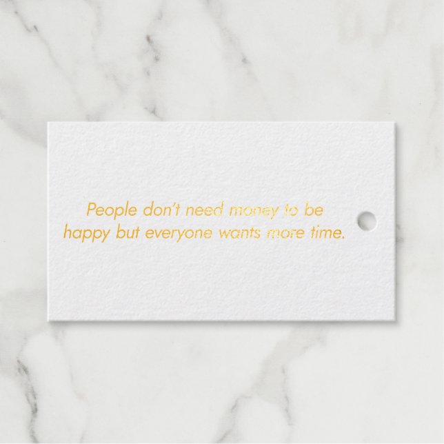 More Time Foil Gift Tag (Front (Horizontal))