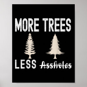More Trees Less Holes Ugly Christmas Sweater  Poster