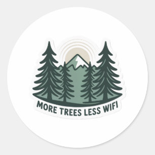 More Trees Less WiFi Eco Sticker