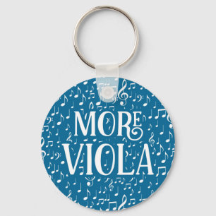 More Viola - Blue White Music Keychain