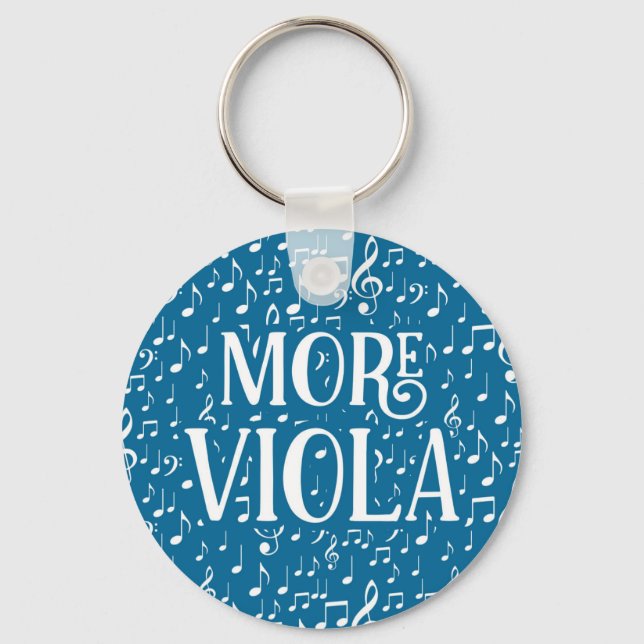 More Viola - Blue White Music Keychain (Front)