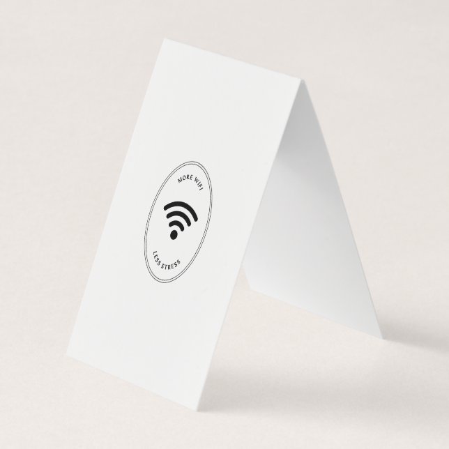 More Wifi less stress Business Card (Front)