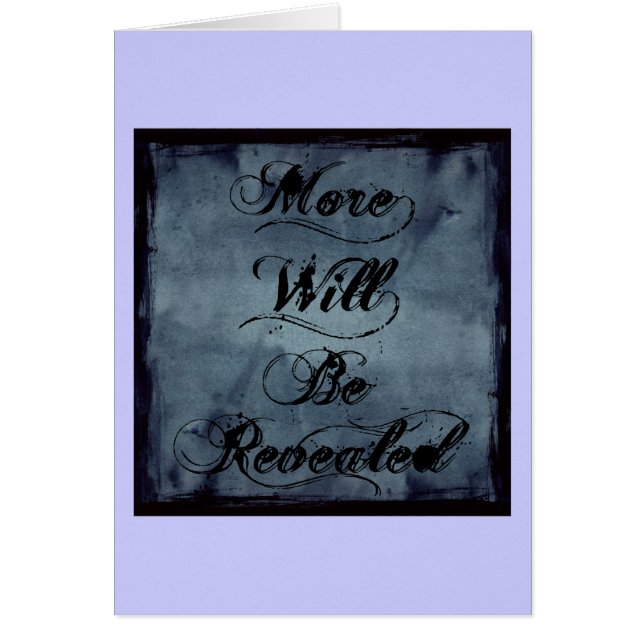 More Will Be Revealed (Front)