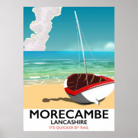 Morecambe, Lancashire Seaside travel poster