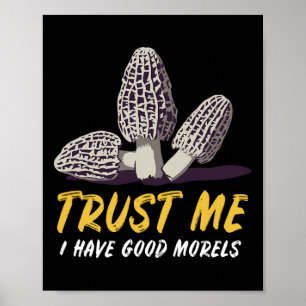 Morel Mushroom Hunting Foraging Hiking Womens And Poster