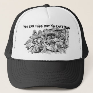 Morel Mushrooms B&W Trucker Hat