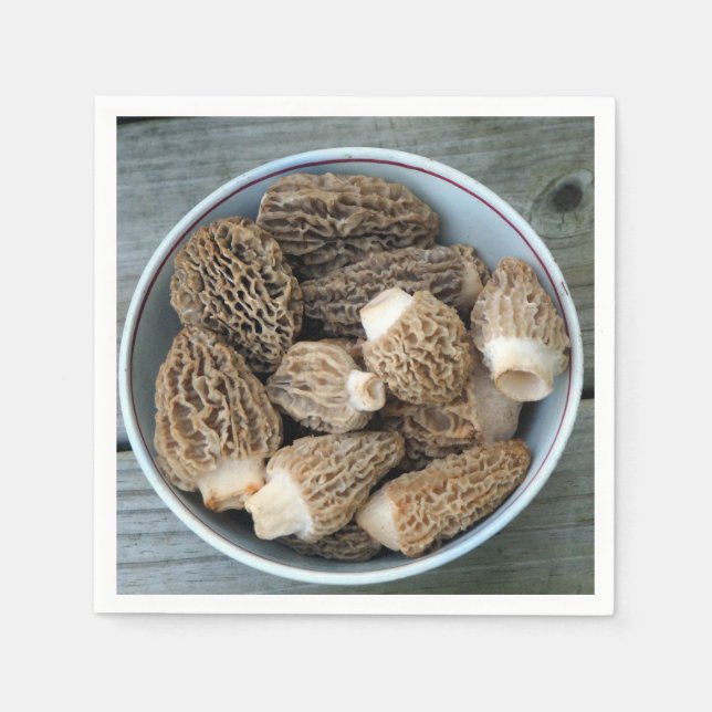 Morel Mushrooms Napkin (Front)