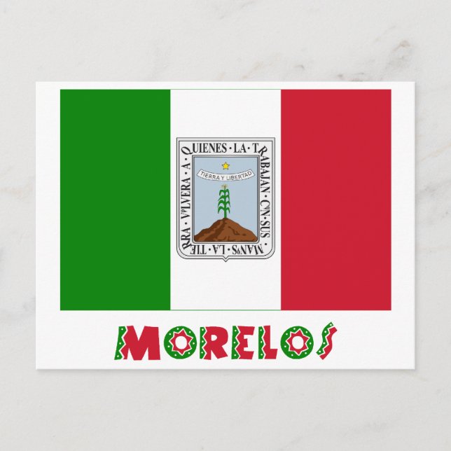 Morelos Unofficial Flag Postcard (Front)