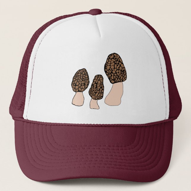 Morels Mushrooms Fun Fungi CUSTOMIZE IT Trucker Hat (Front)