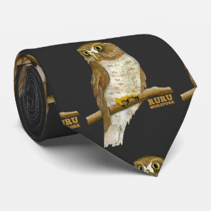Morepork Ruru New Zeland Bird Tie
