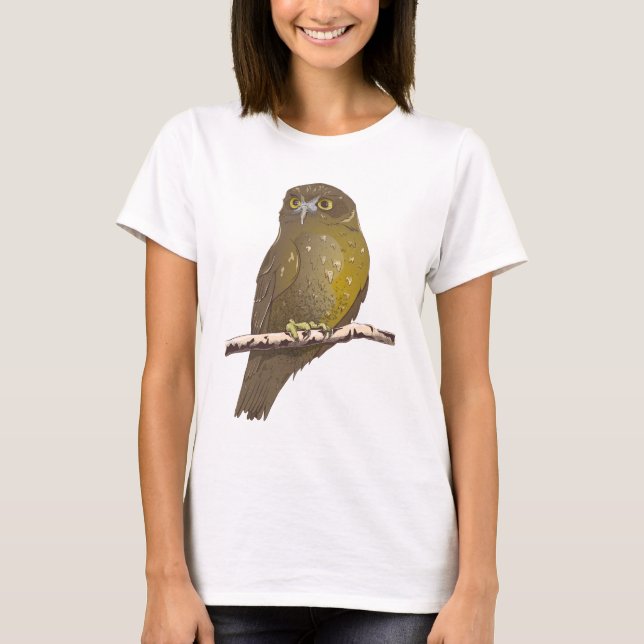 Morepork RURU NZ bird T-Shirt (Front)