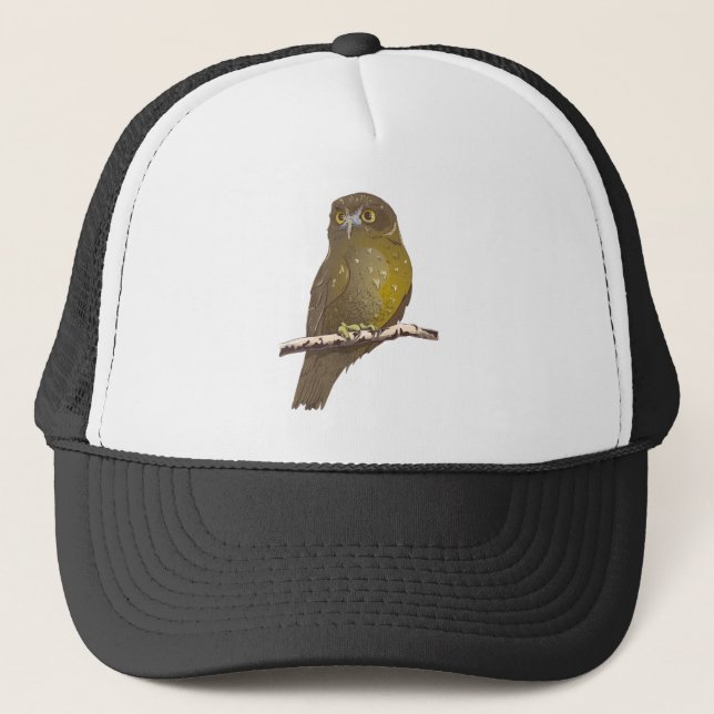 Morepork RURU NZ bird Trucker Hat (Front)