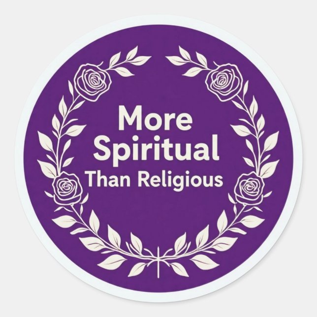 MoreSpiritualThanReligious Classic Round Sticker (Front)