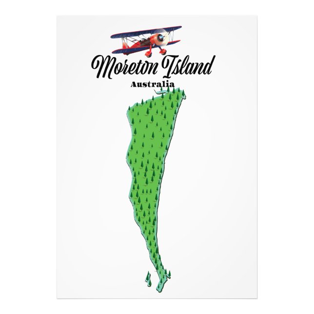Moreton Island  Australia map poster (Front)