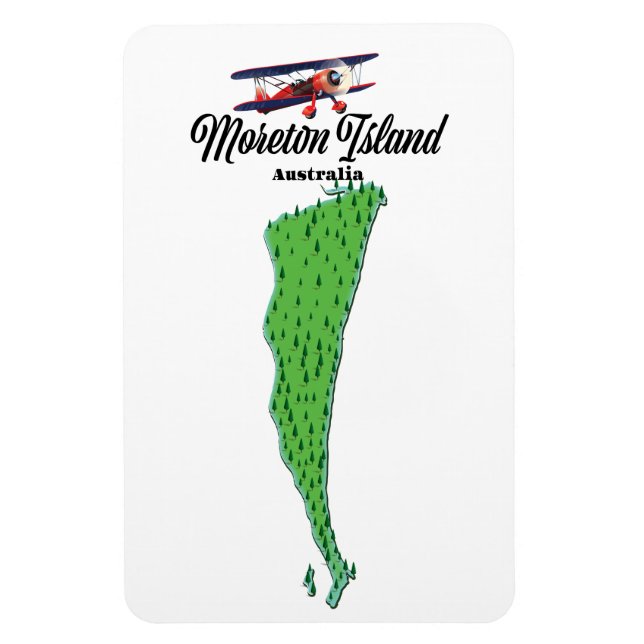 Moreton Island  Australia map poster Magnet (Vertical)
