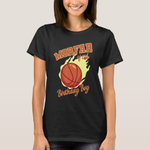 Morfar Of The Birthday Boy Basketball Family Bday T-Shirt