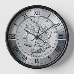 Morgan Commemorative Silver Dollar Obverse ~ * ~  Clock