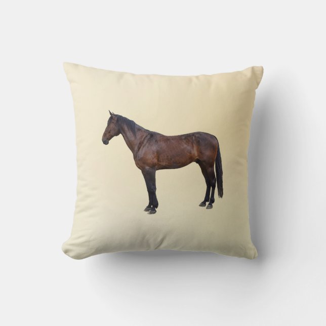 Morgan Horse in Profile Throw Pillow (Front)
