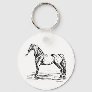 Morgan Horse Simple Sketch Keychain