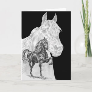 Morgan Horse Spirit Drawing by Kelli Swan Card
